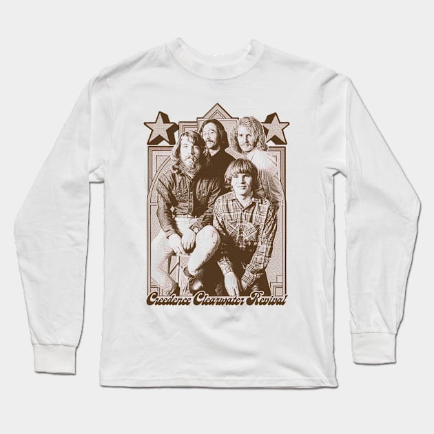 Creedence Clearwater Revival /\/ Original Vintage Style Fan Artwork Long Sleeve T-Shirt by DankFutura